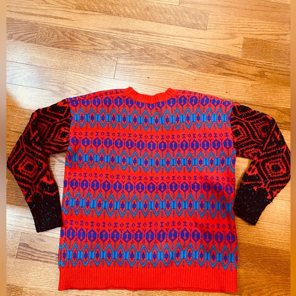 J.Crew Red, Black, Green Patterned Lambs Wool Christmas Sweater! - Picture 6 of 6